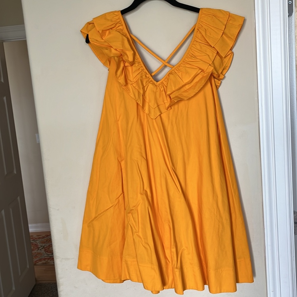 Maeve Ruffle Tunic Mini Dress - Small - Picture 7 of 8